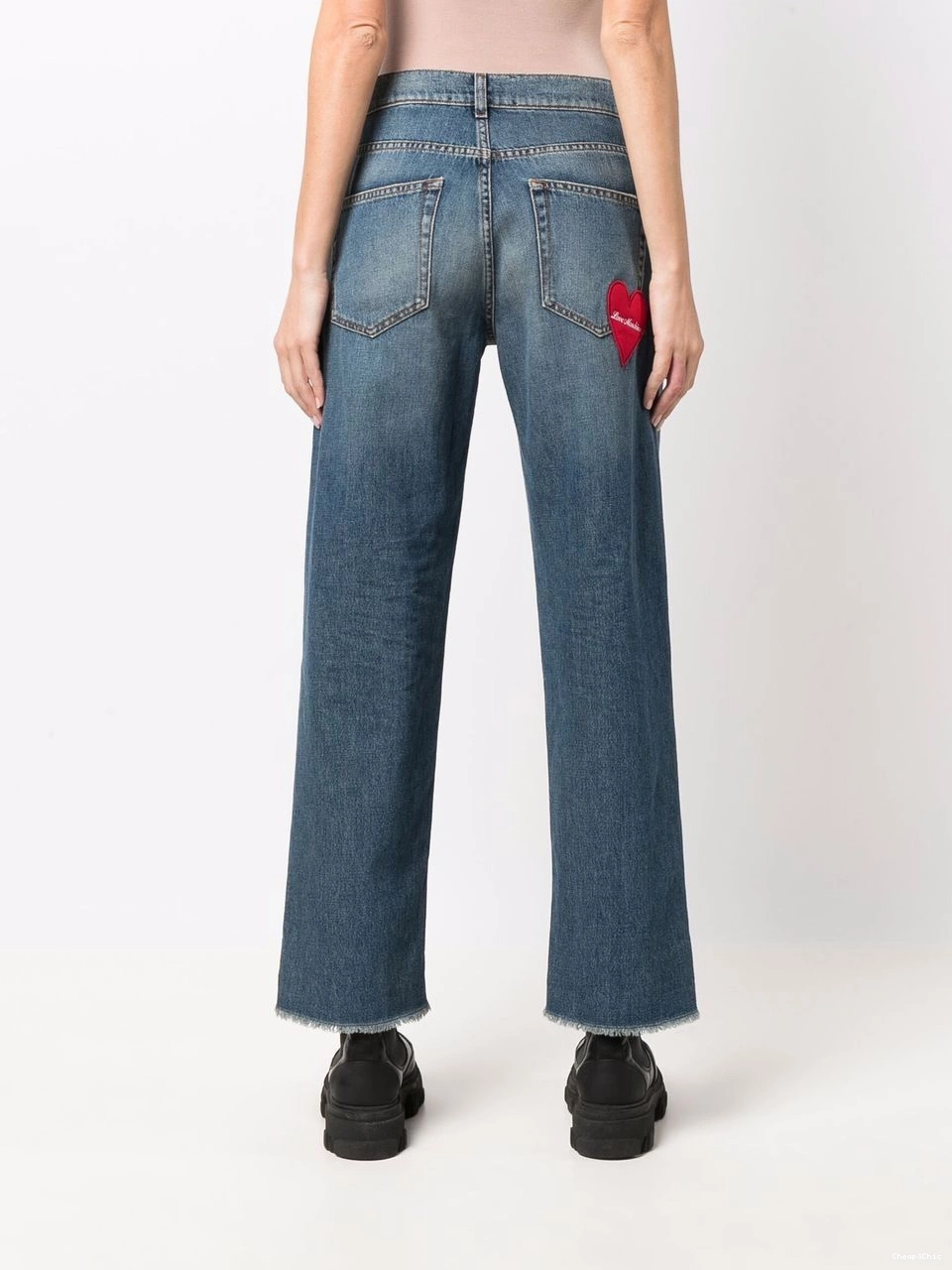 Cheap straight-leg Love mid-rise jeans Women Moschino 0425